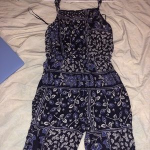 Primark Navy Floral Jumpsuit